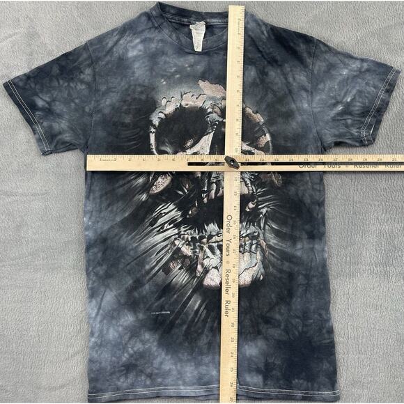 David Penfound Skull T Shirt Adult Size Small Gray Tye Dye Faded Skull Bone - Picture 3 of 7